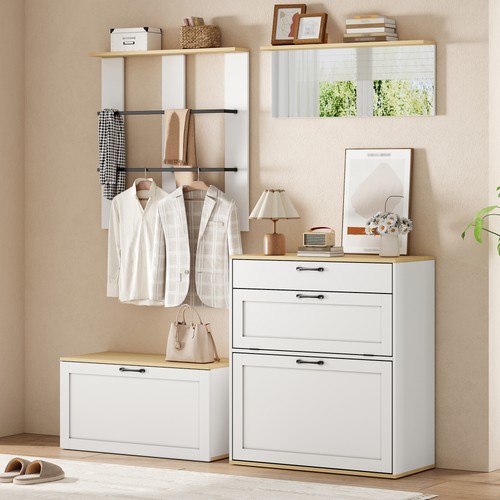 Garderobenset 156cm spiegel - 156cm,