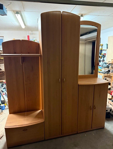 Massivholz garderobe mit - garderobe,