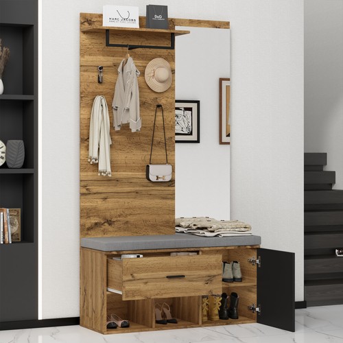 Garderoben set mit spiegel - set,